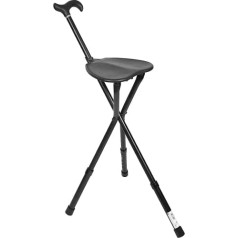 ‎kmina KMINA PRO Walking Stick with Seat (Height Adjustable), Walking Stick for Sitting, Walking Stick with Seat, Folding Seat, Walking Stick with 3 Legs, Men's Walking Stick with Seat