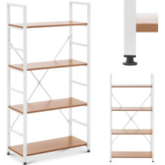 Промышленный книжный шкаф со стальным каркасом 28 x 60 x 124 см - белый