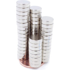 Brudazon 30 Mini Disc Magnets 10 x 3 mm N52 Strongest Level - Neodymium Magnets Ultra-Strong Power Magnet for Model Making, Photo, Whiteboard, Pin Board, Fridge, Crafts Magnetic Disc Extra Strong