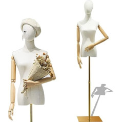 HIYOUGO Window Mannequin Female Dressmaker's Dummy with Adjustable Height Women's Bust Mannequin Torso Female Bust Dress Display Stand (Colour : B)