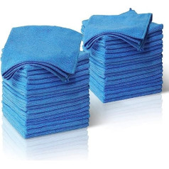 Masthome Microfibre Cleaning Cloths Set with Strong Absorbency and Cleaning Capacity 35 x 35 cm for Household Crockery Car Pack of 36