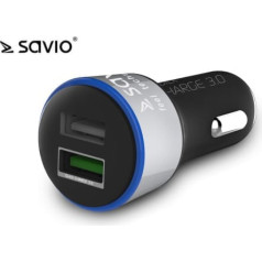 Smartphone car charger Savio Quick Charge 3.0 SA-06/B (2400mA, 3000mA; USB)