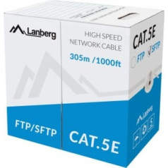 Lanberg Sftp cable cat.5e 305m solid cu lcs5-11cu-0305-s gray