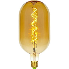 TIANFAN LED Bulbs T140 Vintage Light Bulb 4W Dimmable Spiral Filament Giant Edison Bulb 220-240V E27 Special Decorative Light Bulb Golden