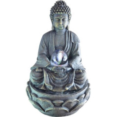 Zen Light SCFRB8G mediation Large Buddha Indoor Fountain, Dark Chocolate Brown 21 x 21 x 30 cm