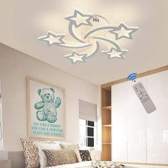 STCH Modern Dimmable LED Ceiling Light, 65 cm Star Modern Ceiling Light LED Chandelier Flush Ceiling Lights for Bedroom Living Room Dining Room Kitchen Study 3000-6000 K