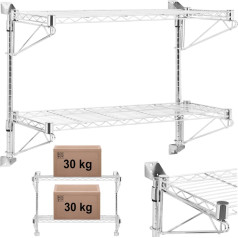 Полка настенная двухпроволочная до 60 кг 90 x 35 x 60 см