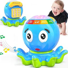 Octopus Crawling Baby Toy from 6 Months with Light & Music Children's Toy from 1 2 Years Musical Gift 7 8 9 10 11 12 18 Months Boy Girl
