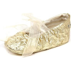 Simonetta F4804 Ballerina Culla Bimba Baby Girl Tiny Gold Tissue Shoe