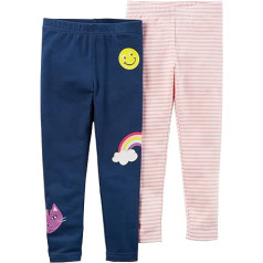 Carter's Baby Girls' 12-24 Month 2-Pack Rainbow Leggings