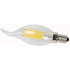 Filament LED Light Bulb E14 4 W 2700 K Warm White Candle Shape A + (10)
