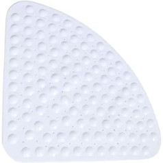 NuoyiPP Shower Mats Non-Slip Non-Slip Mat Antibacterial Anti-Mould Quarter Circle Corner Bath Mats Bath Mat with Suction Cups for Bath Shower 65 x 65 cm - White