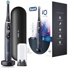 Oral-B iO Series 7 Electric Toothbrush, 5 Cleaning Modes for Dental Care, Magnetic Technology, Display and Travel Case, Gift for Men / Women, Black Onyx