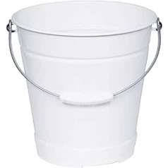 Riess 0360-033 Water Bucket with Handle Classic White Diameter 28 cm Capacity 10 Litres Height 28.4 cm Enamel White