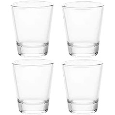 BCnmviku Schnapsgläser mit schwerem Boden, klares Schnapsgläser-Set für Espresso, Cocktail, Whisky, Tequila, Wodka, Spirituosen, Likör, 42,5 ml