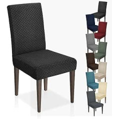 Maxijin Jacquard Dining Room Chair Cover, Stretch Dining Parsons Chair Protective Cover, Removable Chair Furniture Protective Covers for Dining Room, Hotel, Kitchen, Ceremony