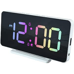 Caliber Digital Alarm Clock Dimmable LED Digital Alarm Clock with Temperature Display, USB Charging Function, Digital Children's Clock for Boys or Girls and Adults - Loud for Deep Sleepers -