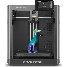 FLASHFORGE Adventurer 5M 3D Printer, 600 mm/s High Speed Printer with Fully Automatic Levelling, Quick Removable 280°C Nozzle, Effective Two-Channel Cooling, Core XY Structure, 220 x 220 x 220 mm