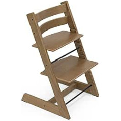 Tripp Trapp Chair by Stokke, Oak Brown - Adjustable Adjustable Chair for Toddlers, Kids & Adults - Practical & Ergonomic - Made from Oak Wood