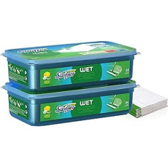 Swiffer Wet Wipes 2 Units (24x2) 48 Cleaning Wipes for Swiffer Broom Dust Catcher Cleaning Cloth Keeps Dust and Dirt