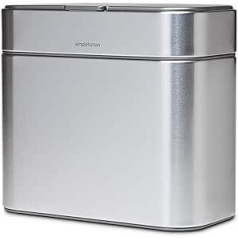 Simplehuman CW1645 4 Litre Compost Caddy Kitchen Compost Bin with Lid Brushed Steel 5 Year Warranty