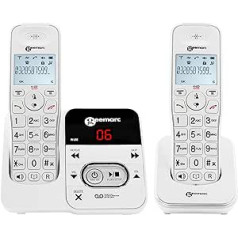 Geemarc Amplidect 295 Duo - Verstärktes Schnurlostelefon und zusätzliches Mobilteil mit Anrufbeantworter und großen Tasten für Senioren - Geringer bis mittlerer Hörverlust - Version DE