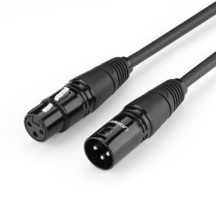 Аудиокабель-удлинитель для микрофона XLR, 2 м, черный