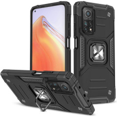 Бронированный чехол + магнитный держатель Mi Poco M4 Pro 5G / Redmi Note 11 5G Ring Armor черный