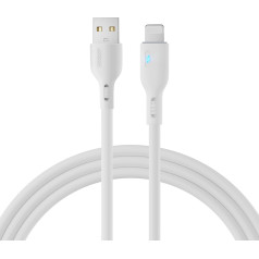 Кабель для iPhone со светодиодным индикатором USB - Lightning 2,4А 2м белый