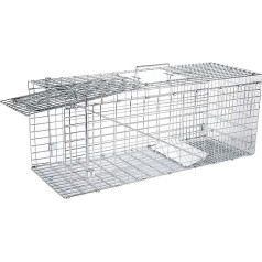 Elbe Safe ® Marten Trap Live, Live Animal Trap Made of Wire, Galvanised, Bite-Resistant, Cat Trap, Fox Trap, Rabbit Trap, Raccoon Trap, 80 x 29 x 30 cm, 1 Trap Door, Handle, Weatherproof