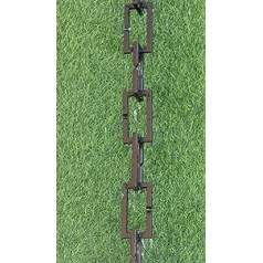 KAM 2.5m Rectangular Rain Chain for Home Use - Black