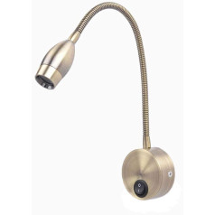 Meanyee MY-B032 Flexible Wall Reading Lights/Bedside Lamp with Switch, Wall Light, Reading Lamp, 1 x 3 Watt LED, Bronze