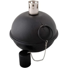 Esschert Design Oil Lamp, Tumbler, Black, Size M, Diameter Approx. 20 cm x 20 cm x 21 cm