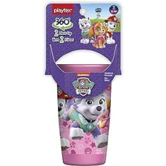 Playtex Sipsters Stage 2 360° Paw Patrol Spill-Proof, Leak-Proof, Break-Proof Spoutless Cup for Girls, 10 Ounce - Pack of 2