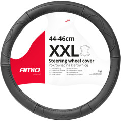 Кожаный чехол на руль автомобиля xxl 44-46см swc-49-xxl amio-03554