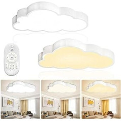 NAIZY Ceiling Light Cloud Children's Room Lamp 48 W Cartoon Children's Room Lamp Clouds with Remote Control for Children Girls Baby - Dimmable