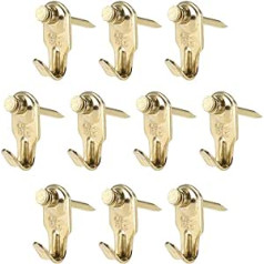 Sourcing Map 10 x Picture Frame Hanging Hooks Set with Nails for Wall Mounting, Holds 10 lbs