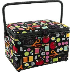 Dritz Z10051-22259 Sewing Basket, Black Sewing Instructions: