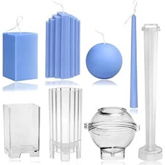MILIVIXAY 4 Pieces Plastic Candle Molds for Candle Making, Including Classic Tall Cone Mould, Iceberg Mould, Candle Making, Scented Candle Molds