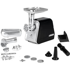 KOCHWERK Electric meat grinder with various attachments, processed up to 2000 g/min, minced meat, kibbeh, churros, sausage and more at the touch of a button, easy to use and clean [1600 W]