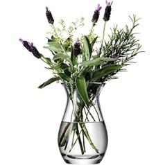 LSA Flower Small Bouquet Vase, Glass, Clear, 17.5 cm