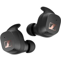 SENNHEISER Sport True Wireless Earphones - Bluetooth In-Ear Earphones for a Sporty Lifestyle, Listening to Music, Calling with Adaptable Acoustic Function, Noise Cancellation, Black, One Size