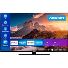 MEDION X14318 (MD 30067) 108 cm (43 Inch) QLED TV (UHD Smart TV, 4K Ultra HD, Dolby Vision HDR, Dolby Atmos, HDMI 2.1, Netflix, Prime Video, MEMC, Micro Dimming, PVR)