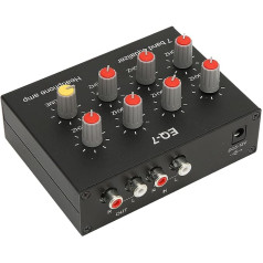 7 Band Car Audio Equalizer RCA Output 12db High Bass Adjustment Dual Channel 3.5mm Interface Digital Audio Processor Equalizer for