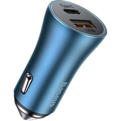 Быстрое автомобильное зарядное устройство USB-C/USB Golden Contactor Pro синее