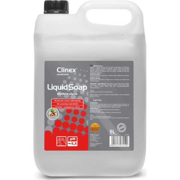 Жидкое мыло для рук с ароматом миндаля CLINEX Liquid Soap 5л