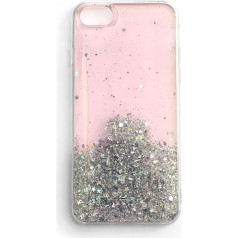 Блестящий чехол с блестками для Samsung Galaxy A22 4G Star Glitter розовый