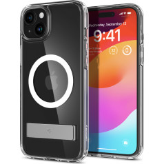 Spigen Чехол Ultra Hybrid S MagSafe с подставкой для iPhone 15 Plus, прозрачный