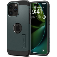 Spigen Чехол Tough Armor MagSafe с подставкой для iPhone 15 Pro Max, зеленый