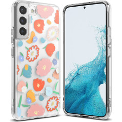 Ringke Бронированный чехол с гелевой рамкой Galaxy S22+ Fusion Design Floral, прозрачный